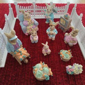 Vintage Mervyn's Boxed Bunny Figurine Collection